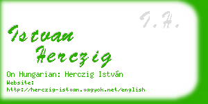 istvan herczig business card